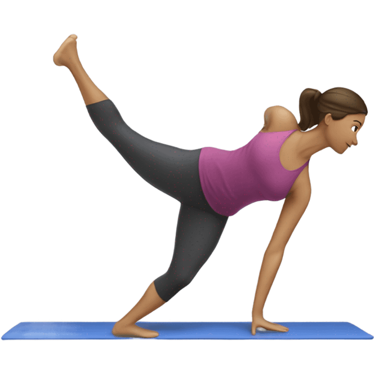 Woman doing advanced pilates emoji