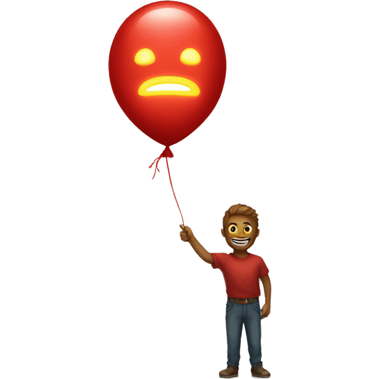 Glowing red balloon  emoji