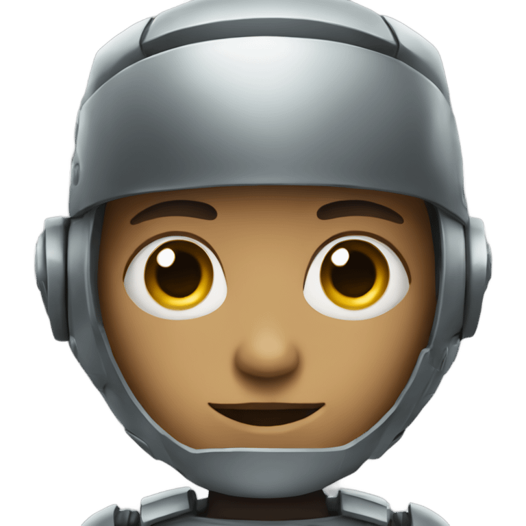 Half robot Half human emoji