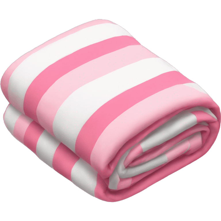 Pink and white blanket folded  emoji