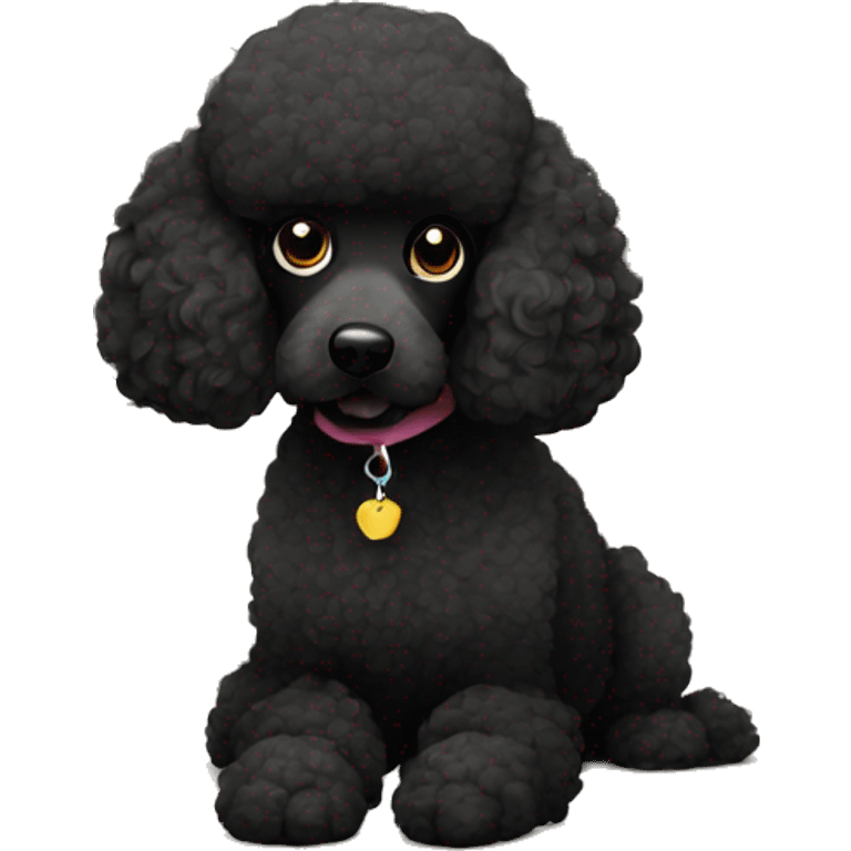 black poodle in house emoji