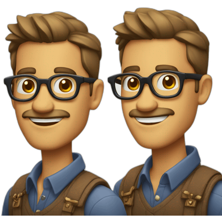 Vendedor con gafas al estilo disney emoji