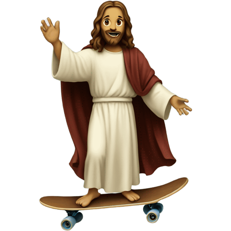 Jesus on a skateboard emoji