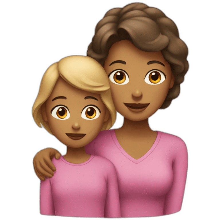 Mom and daughter emoji