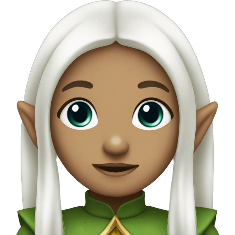 Shy Elf girl with white hair emoji