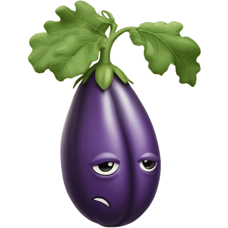 Very tired eggplant emoji