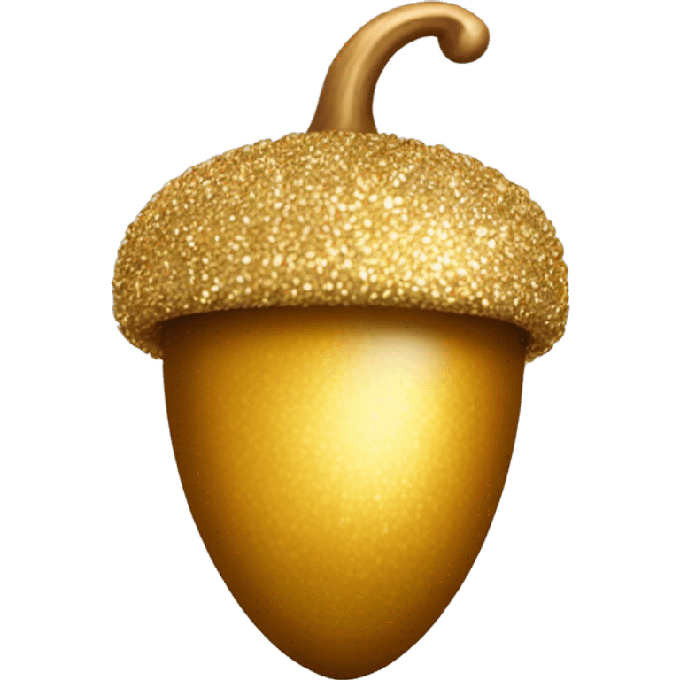 SINGLE sparkling gold acorn emoji