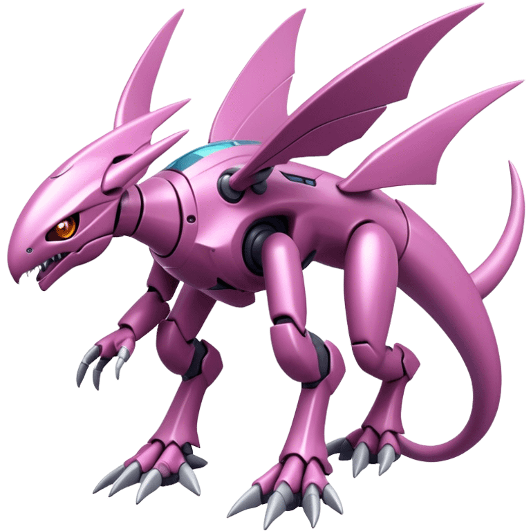  Cool Edgy Shiny Futuristic Ethereal Legendary Digimon-Genesect-Palkia-hybrid full body emoji