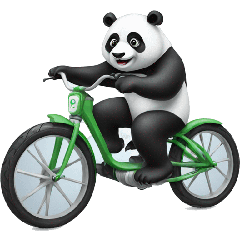 Panda on a bike emoji