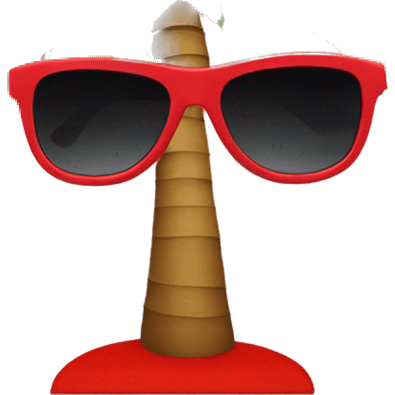 a palm tree wearing sunglasses on a red carpet  emoji