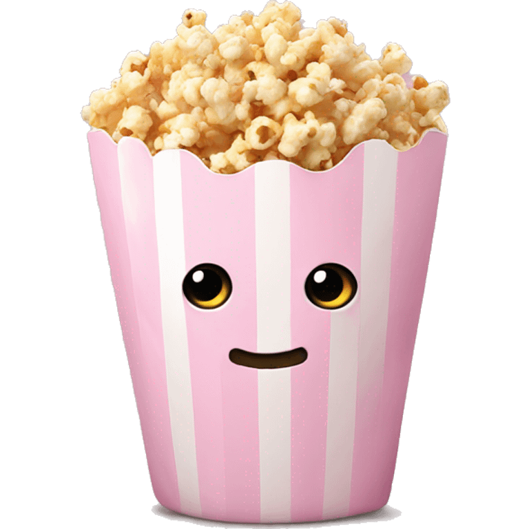 Light pink popcorn emoji