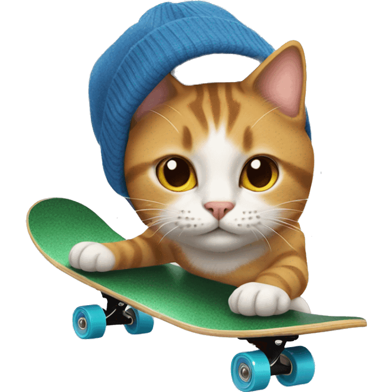 Cat on a skateboard emoji