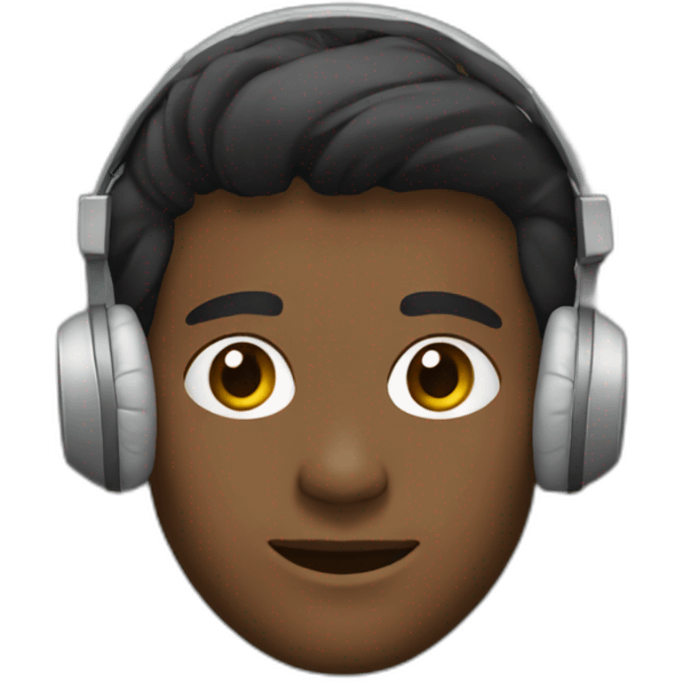 young guy headphones emoji