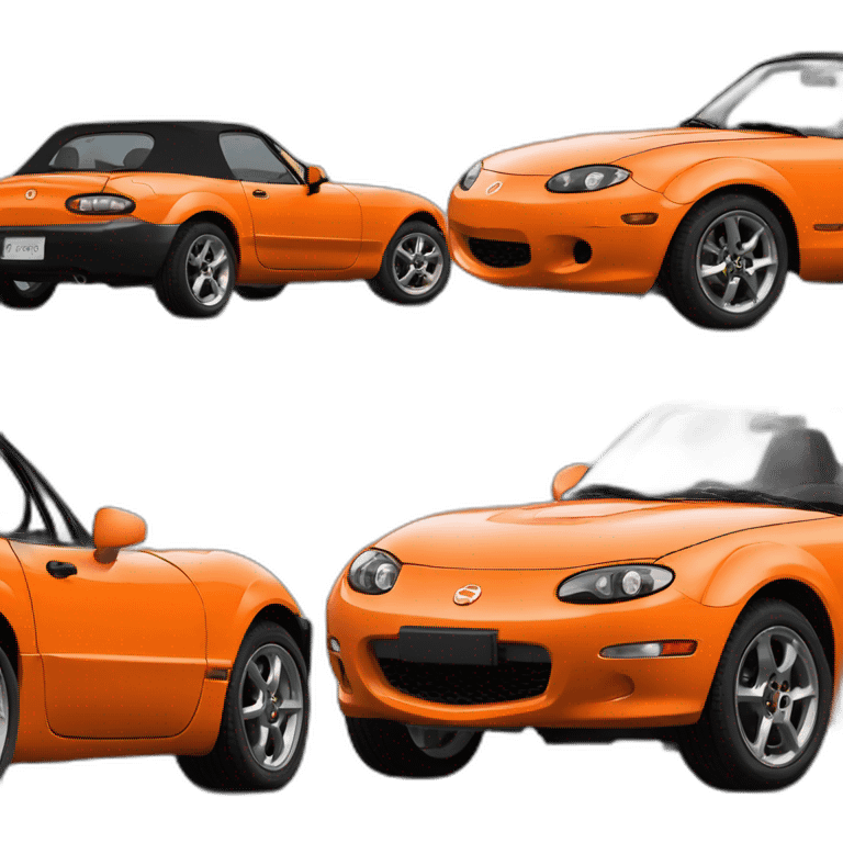 mazda mx-5 nb 1999 orange evolution emoji