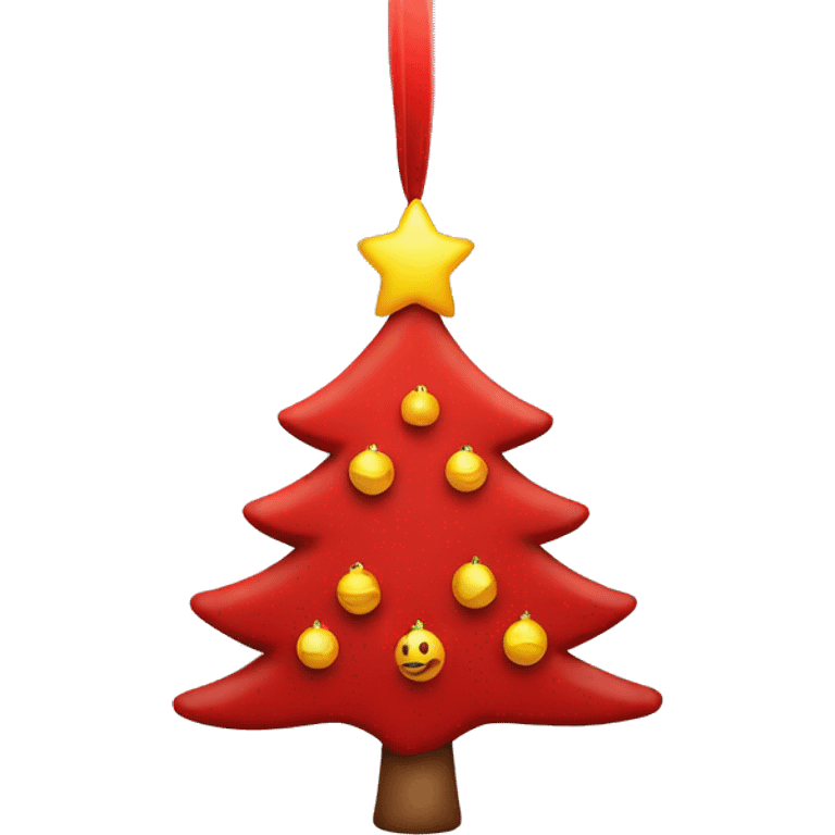 decorations on the Christmas tree of red color layers emoji