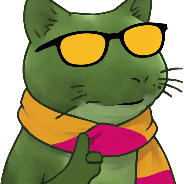 Cat with sunglasses emoji