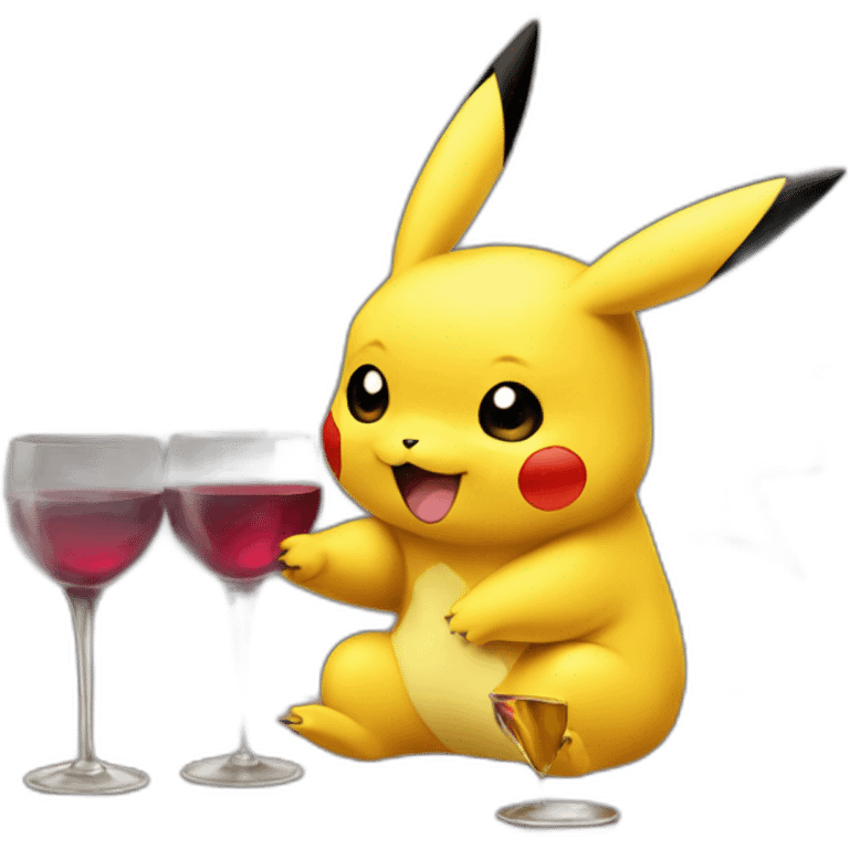 pikachu-drinking-wine emoji