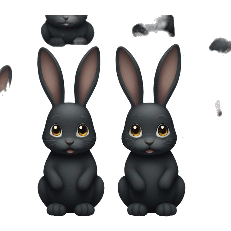 Black bunny  emoji