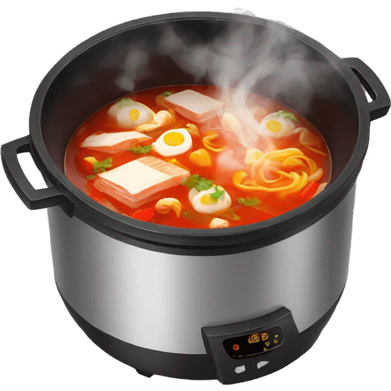 two flavor hot pot with stove under it emoji