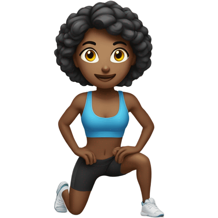 Girl doing POUNDfit workout emoji