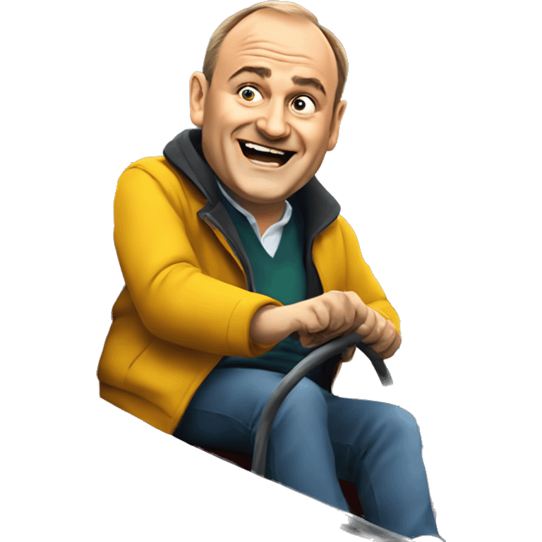 Liberal Democrat leader Ed Davey on a rollercoaster emoji