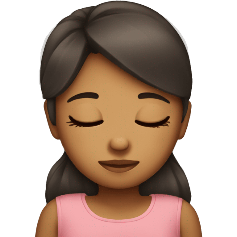 Cute girl sleeping  emoji