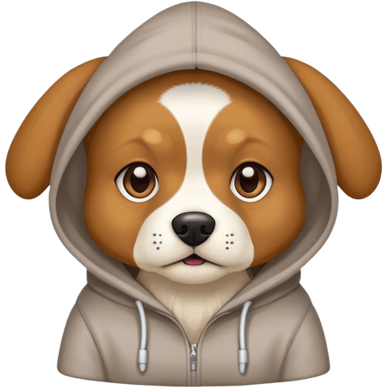 Dog wear hoodie  emoji