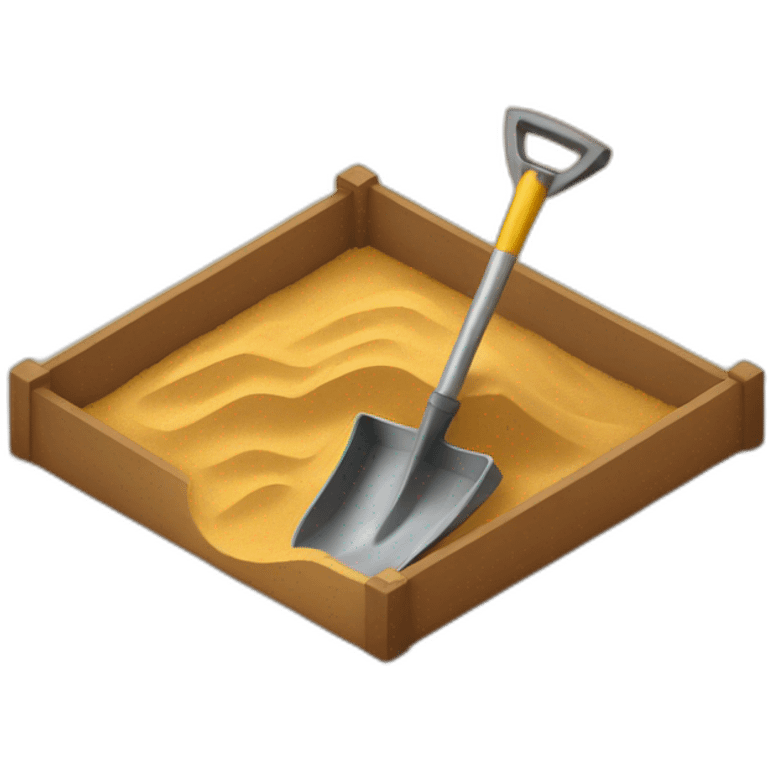 sandbox with shovel emoji