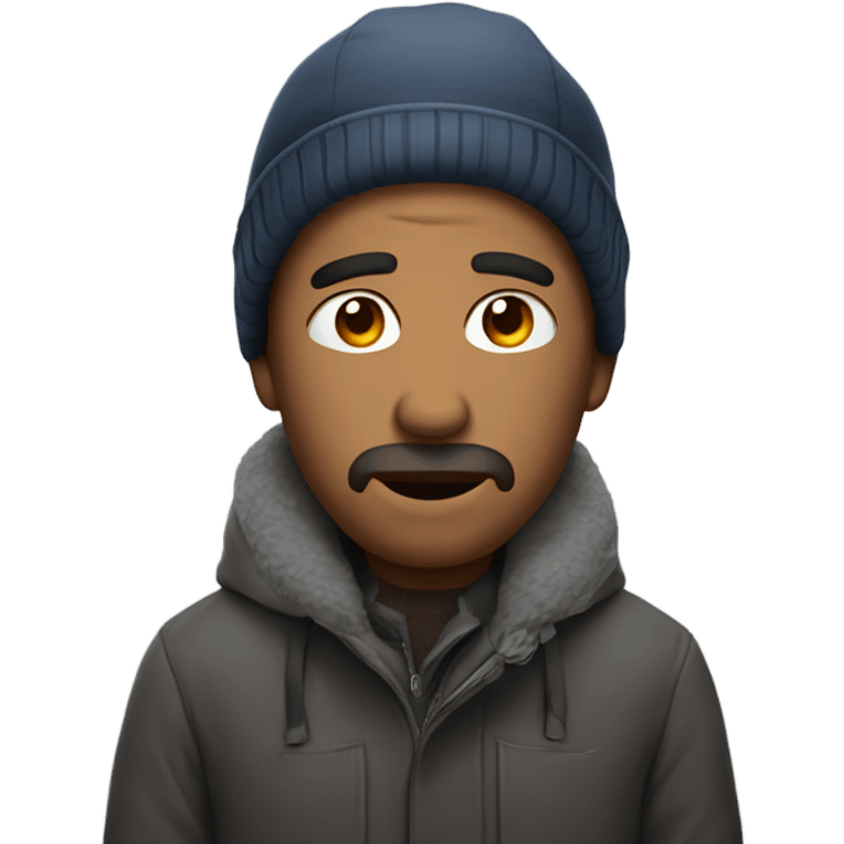 A man who is cold emoji