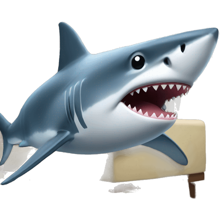 Shark at home emoji