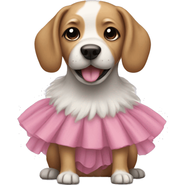 A dog in a tutu emoji