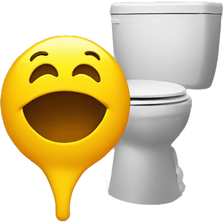 Smiley face pooping on the toilet  emoji