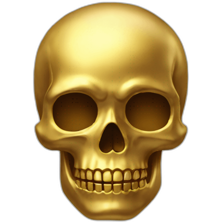 Gold skull emoji