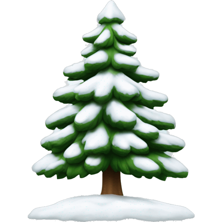 Sapin avec de la neige emoji