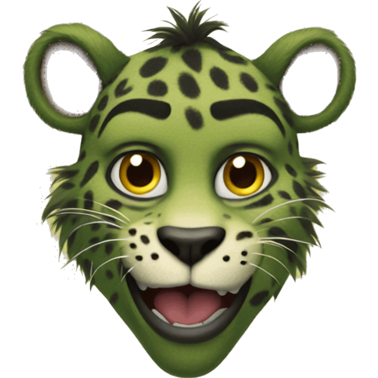 Leopard grinch  emoji