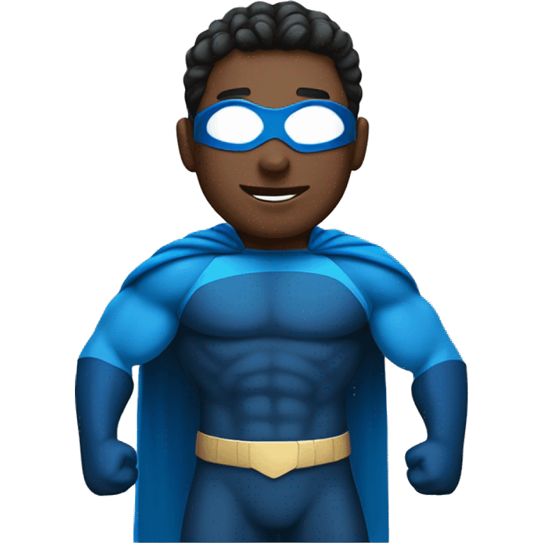 Male superhero with a blue color palette  emoji