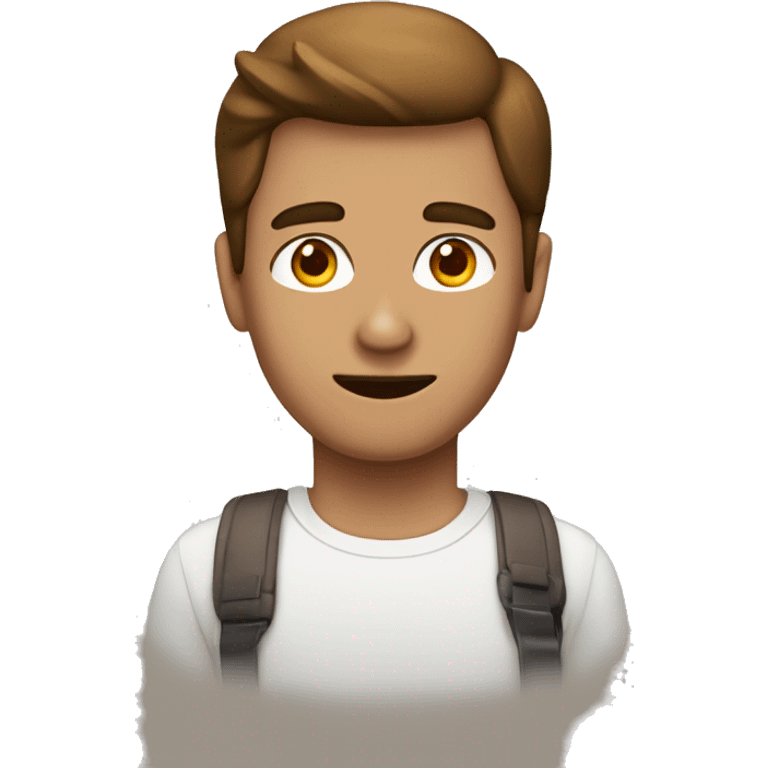 Un hombre blanco con los ojos marrón claros  emoji