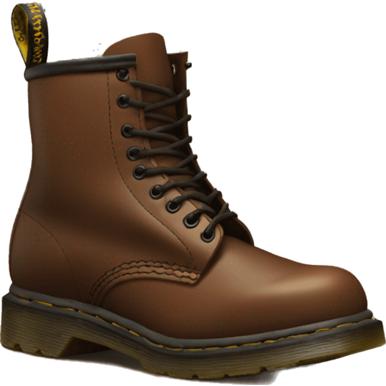 Doc Martens in brown color emoji