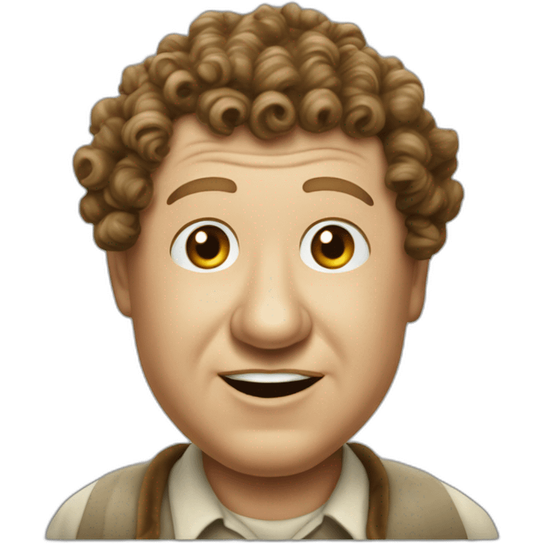 Curly Howard of the three stooges emoji