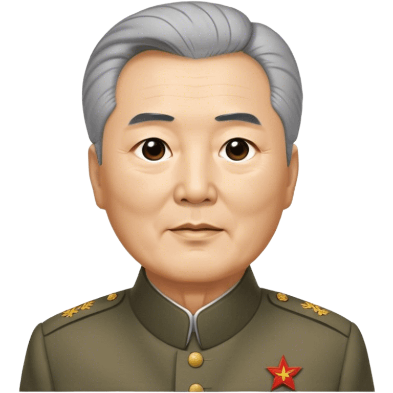 Grey haired general Kim il sung wearing mao suit emoji