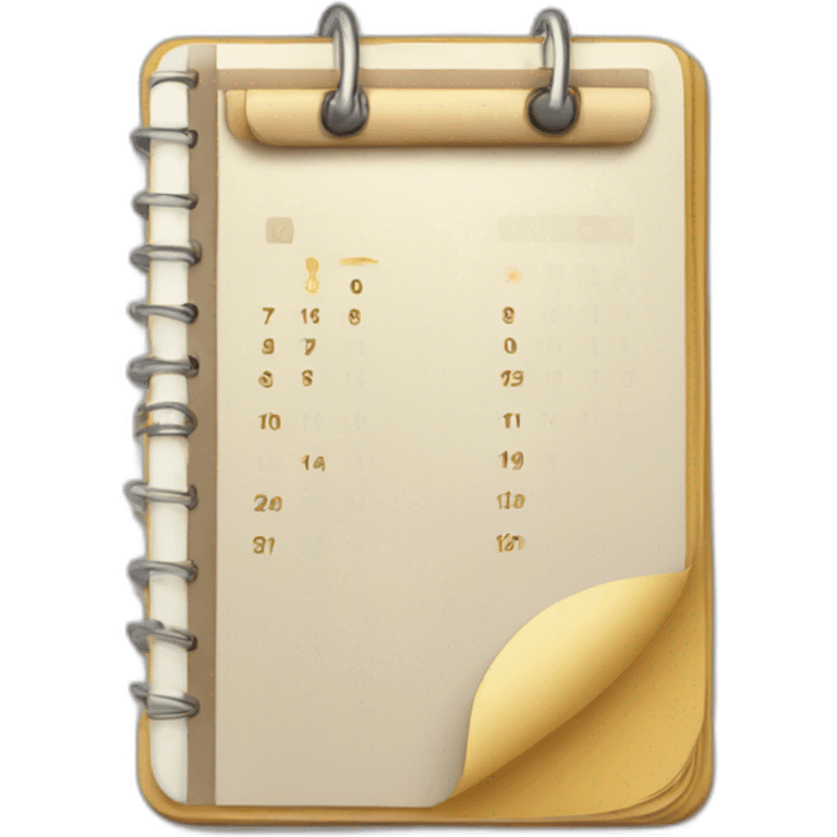 agenda + calendary emoji