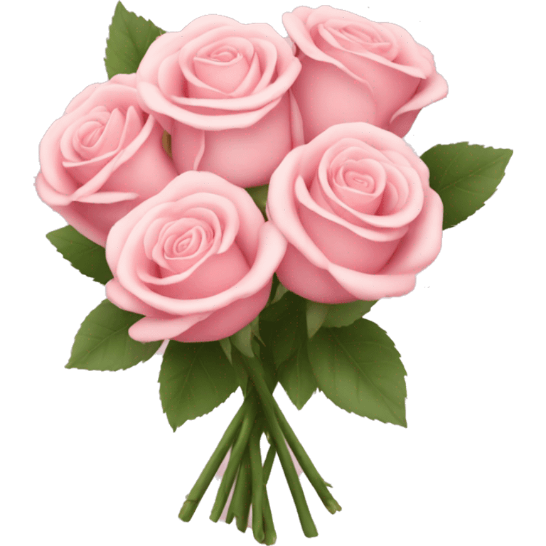 Light pink rose bouquet  emoji