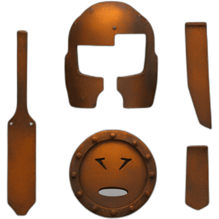 rust high quality metal set emoji