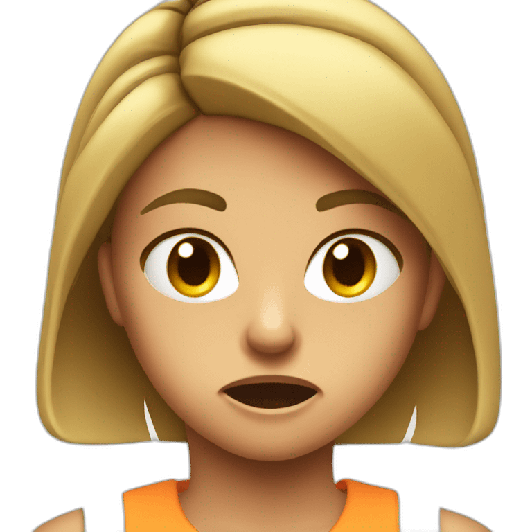 Tennis girl angry emoji