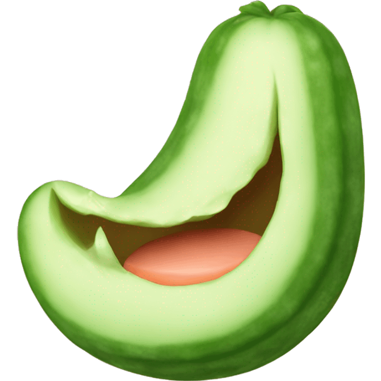 cucumber on peach emoji