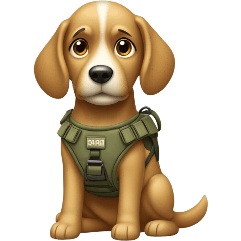 Dog as a solider emoji