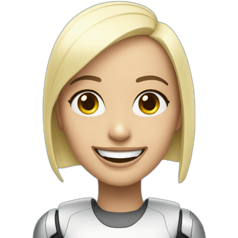 Sophia the robot smiling emoji