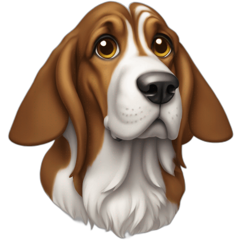 Dog basset hound full-body-head-right emoji