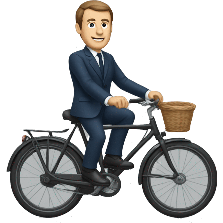 macron en vélo emoji