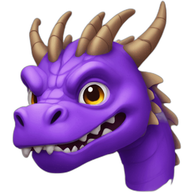 purple dragon head with LOL text emoji